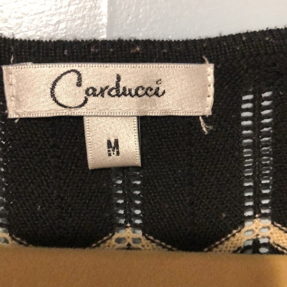 Carducci size medium petite knit Sweater Geometric striped multi color polyester - Picture 6 of 10